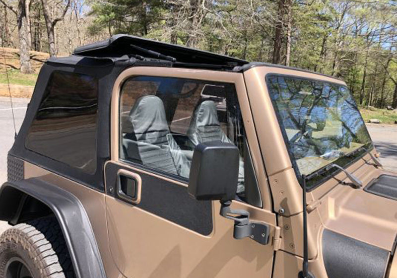 Rampage 18-21 Jeep Wrangler (JL) Unlimited Frameless TrailView Fastback Soft Top Kit - Black Diamond Soft Tops Rampage