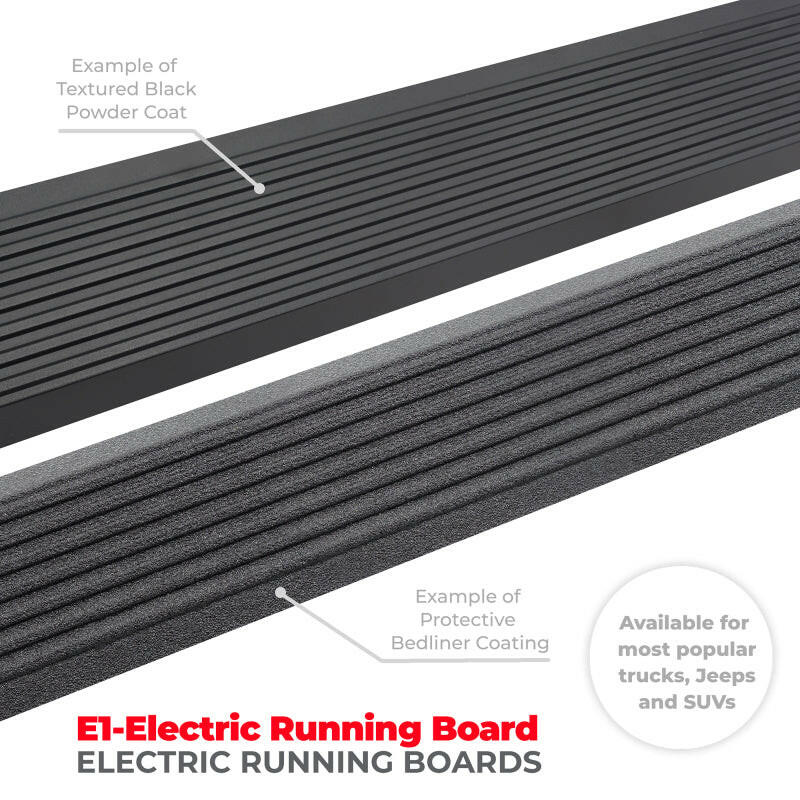 RealTruck 09-14 Ford F-150 Crew Cab 4dr VoltStep Electric Running Board Kit - Bedliner Coating Running Boards Go Rhino