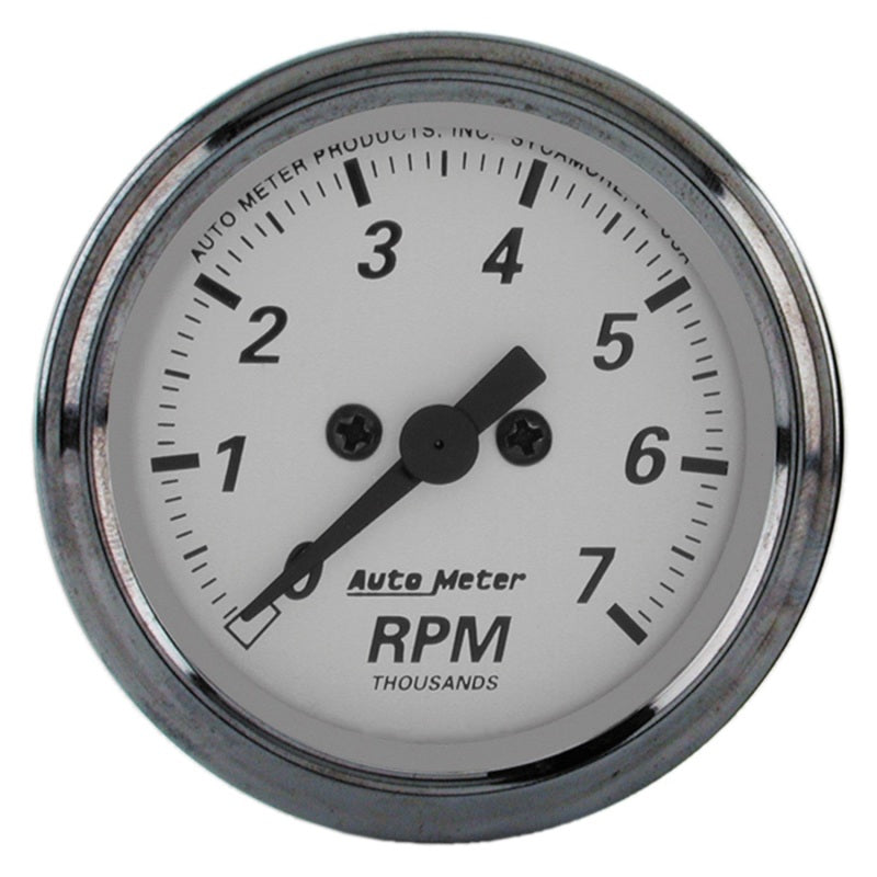 AutoMeter American Platinum 2-1/16in 7K RPM In-Dash Tachometer Gauge Gauges AutoMeter