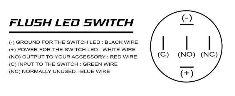 Oracle Pre-Wired Power Symbol On/Off Flush Mount LED Switch - Amber Light Accessories and Wiring ORACLE Lighting