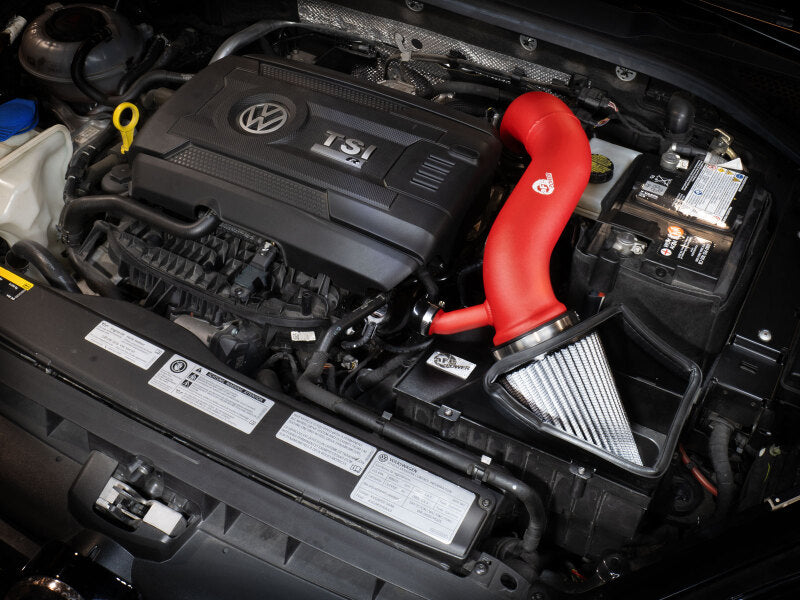 aFe Rapid 15-21 VW GTI L4 2.0L Induction Red Edition Cold Air Intake System w/ Pro DRY S Filter Cold Air Intakes aFe