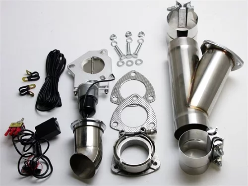 Granatelli 4.0in Stainless Steel Electronic Exhaust Cutout w/Slip Fit/Band Clamp Exhaust Cutouts Granatelli Motor Sports