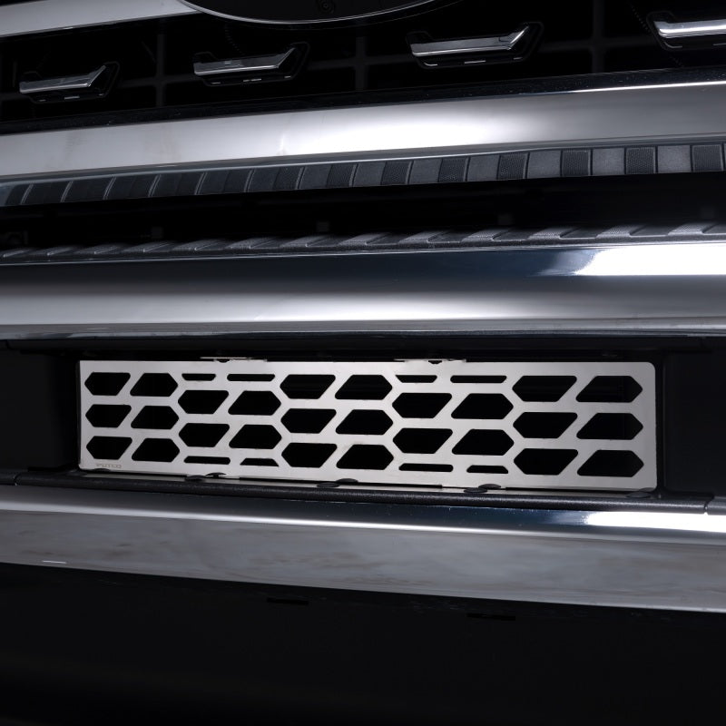 Putco 23-24 Ford F250/F350 Super Duty Hex Shield Design Bumper Grille Inserts - Polished SS Grilles Putco