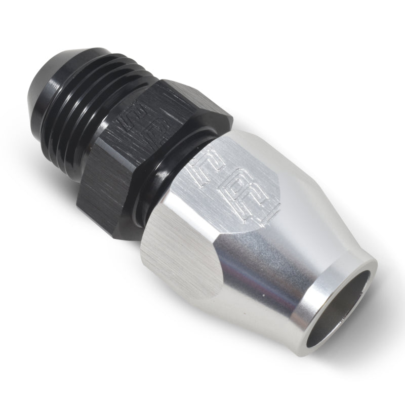 Russell Performance Black/Silver -8 AN Male 37 Degree to 1/2in Aluminum Tube Aluminum Tubing Russell