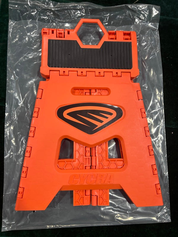 Cycra Fold Up Motostand Orange W/Decal Bike Stands Cycra