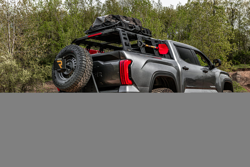 Go Rhino Swing-A-Way Hitch Mounted Tire Carrier (Lic. Plate Lights Not Included) - Textured Black Tire Carriers Go Rhino