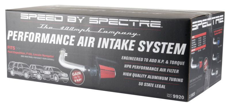 Spectre 97-03 Ford Expedition V8-4.6/5.4L F/I Air Intake Kit - Polished w/Red Filter Cold Air Intakes Spectre