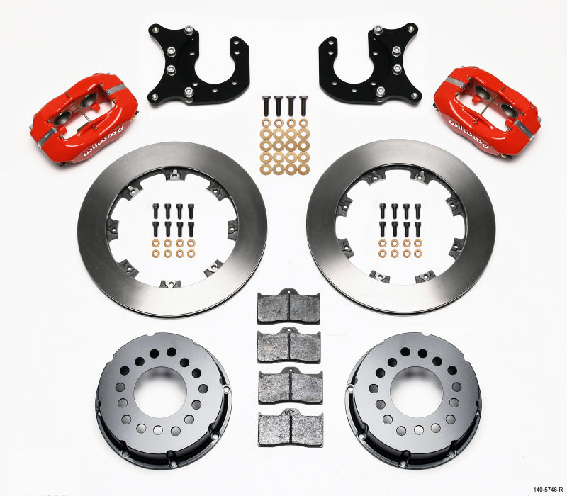 Wilwood Forged Dynalite P/S Rear Kit Red Chevy 12 Bolt-Spec 3.15in Bearing Big Brake Kits Wilwood