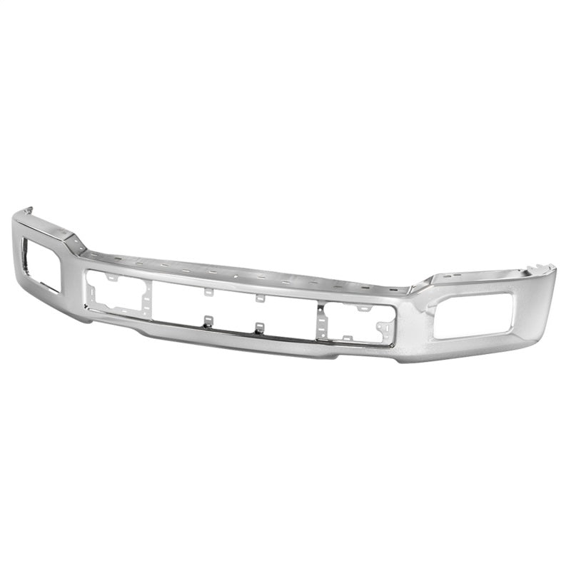 Spyder 18-20 Ford F150 XLT/Lariat w/ Fog Lights Hole Front Bumper - Chrome (FB-FF15018X-FOG-C) Bumper Accessories SPYDER