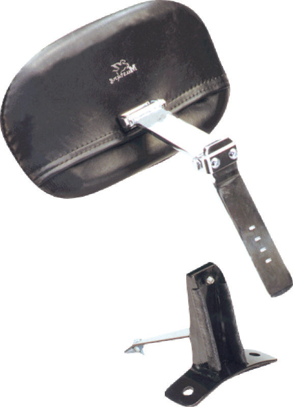 Mustang 08-21 Harley FL Touring Driver Backrest Kit - Black Backrests Mustang Motorcycle