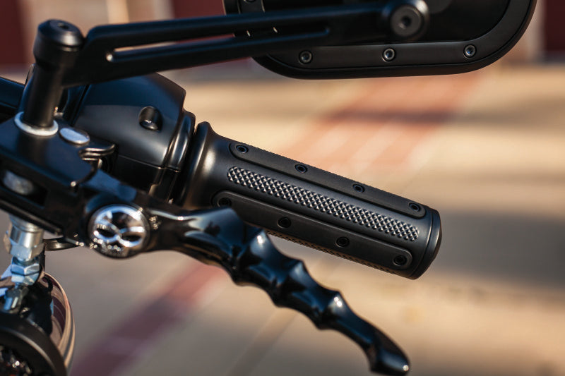 Kuryakyn Heavy Industry Grips Dual Cable Black Grips Kuryakyn