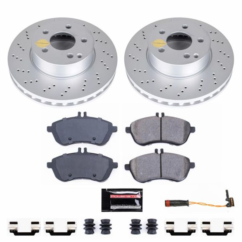 Power Stop 2015 Mercedes-Benz C250 Front Z23 Evolution Sport Coated Brake Kit Brake Kits - Performance D&S PowerStop