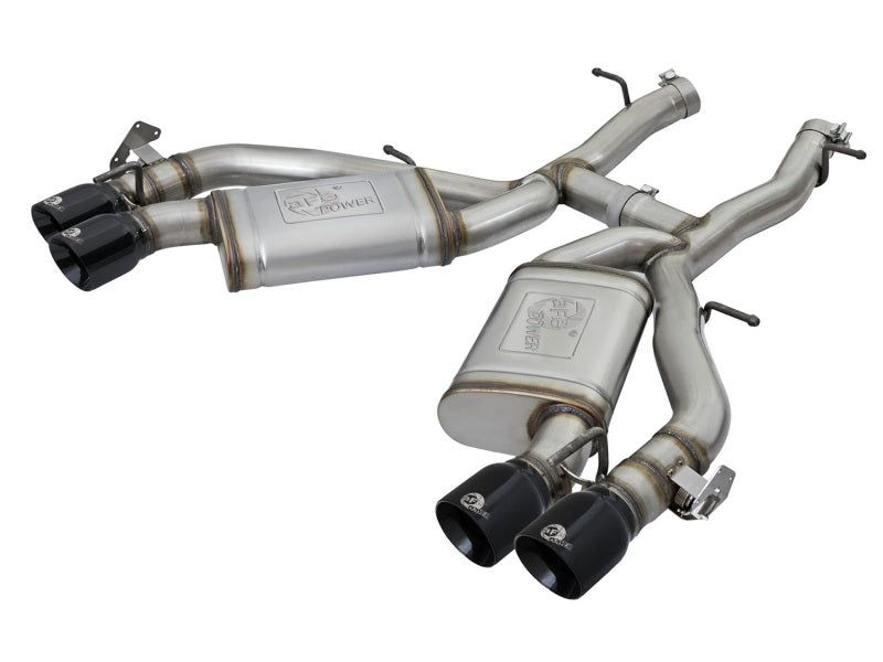 aFe MACHForce XP 3in 304 SS Axle-Back Exhaust Dual Exhaust (NPP) w/ Black Tips 16-17 Camaro SS V8 Axle Back aFe