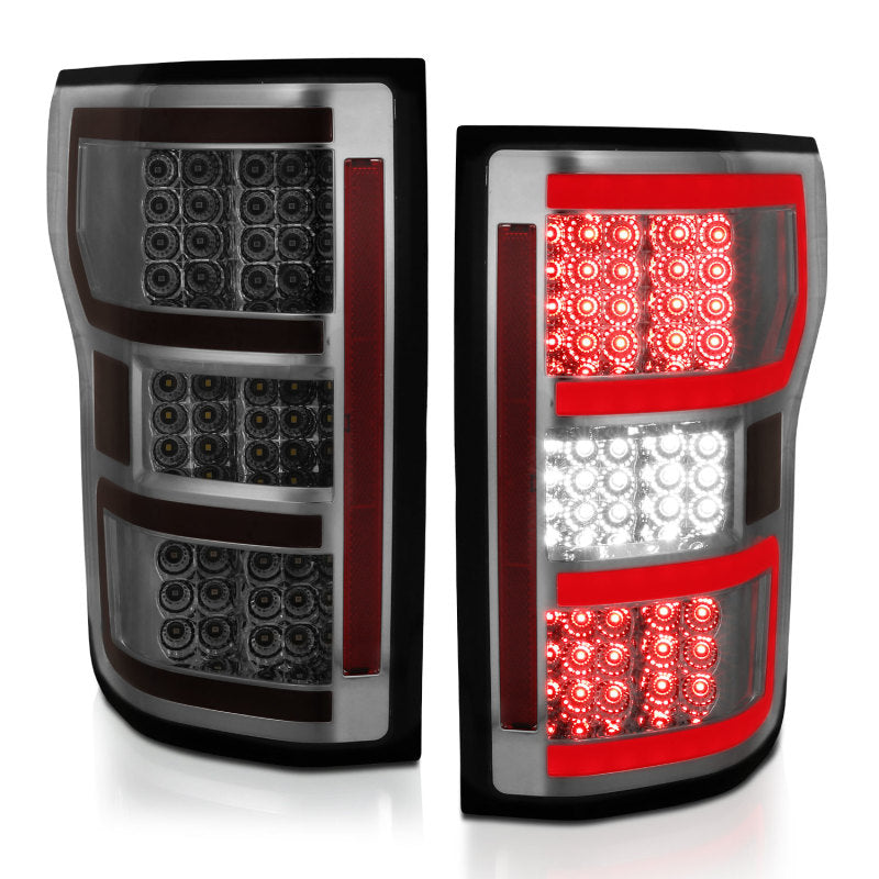 ANZO 18-19 Ford F-150 LED Taillights Smoke Tail Lights ANZO