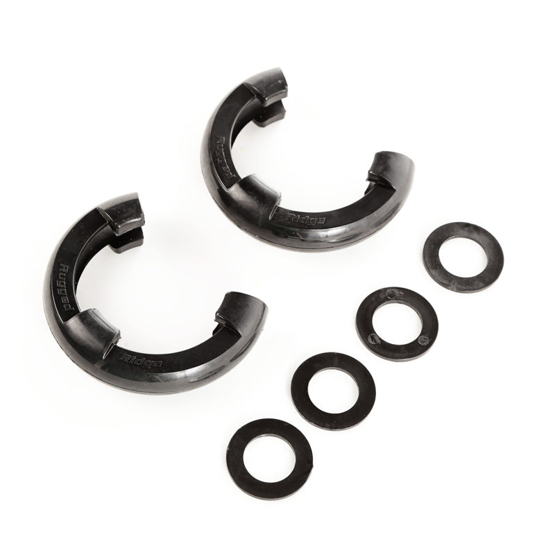 Rugged Ridge Black 3/4in D-Ring Isolator Kit Shackle Kits Rugged Ridge