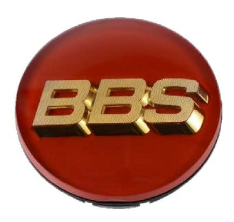 BBS Center Cap 70.6mm Red/Gold (3-tab) (56.24.073) Wheel Center Caps BBS