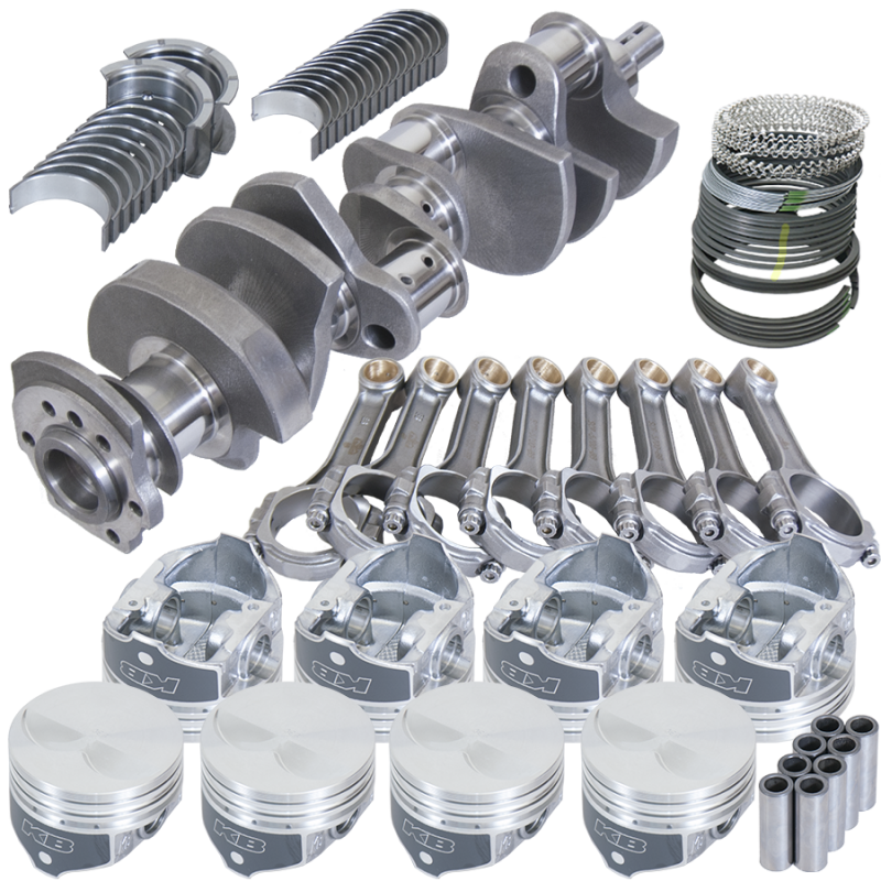 Eagle Chevy 350 3.480in Crank 5.700in I-Beam Rods -7cc Flat Top 4.060in Pistons Rotating Assembly Rotating Assemblies Eagle