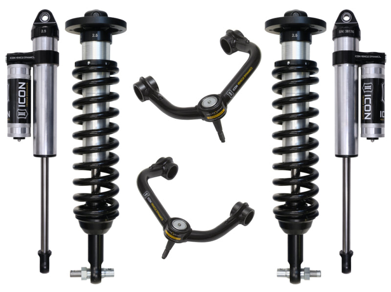 ICON 2015+ Ford F-150 2WD 0-3in Stage 3 Suspension System w/Tubular Uca Coilovers ICON