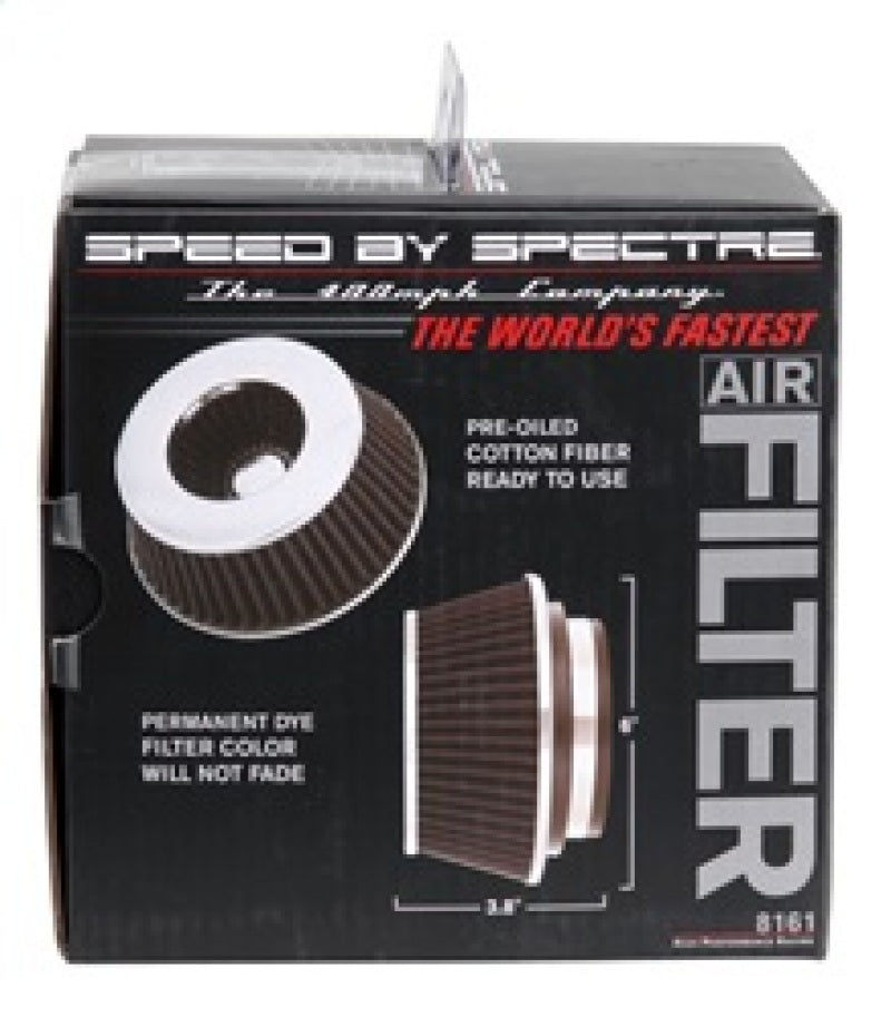 Spectre Adjustable Conical Air Filter 2-1/2in. Tall (Fits 3in. / 3-1/2in. / 4in. Tubes) - Black Air Filters - Universal Fit Spectre