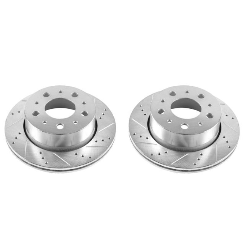 Power Stop 14-19 Ram ProMaster 1500 Rear Evolution Drilled & Slotted Rotors - Pair Brake Rotors - Slot & Drilled PowerStop