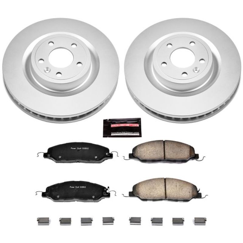 Power Stop 11-14 Ford Mustang Front Z17 Evolution Geomet Coated Brake Kit Brake Kits - Performance Blank PowerStop