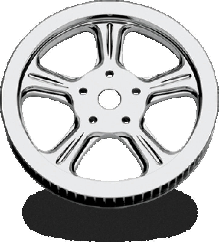 Performance Machine Belt Pulley 66T x 1in Wrath - Chrome Sprockets Performance Machine