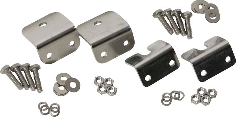 Kentrol 72-86 Jeep CJ Strut Rod Mounting Brackets 4 Pieces Fiberglass - Polished Silver Strut Bars Kentrol
