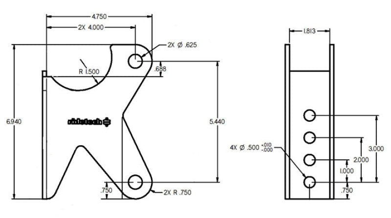 Ridetech Parallel 4 Link Axle Bracket Brackets Ridetech