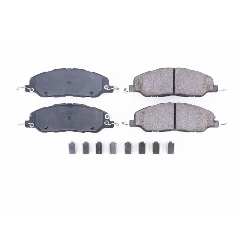 Power Stop 11-14 Ford Mustang Front Z17 Evolution Ceramic Brake Pads w/Hardware Brake Pads - OE PowerStop