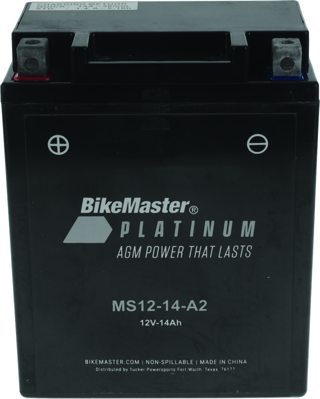 BikeMaster AGM Battery - MS12-14-A2 Batteries BikeMaster