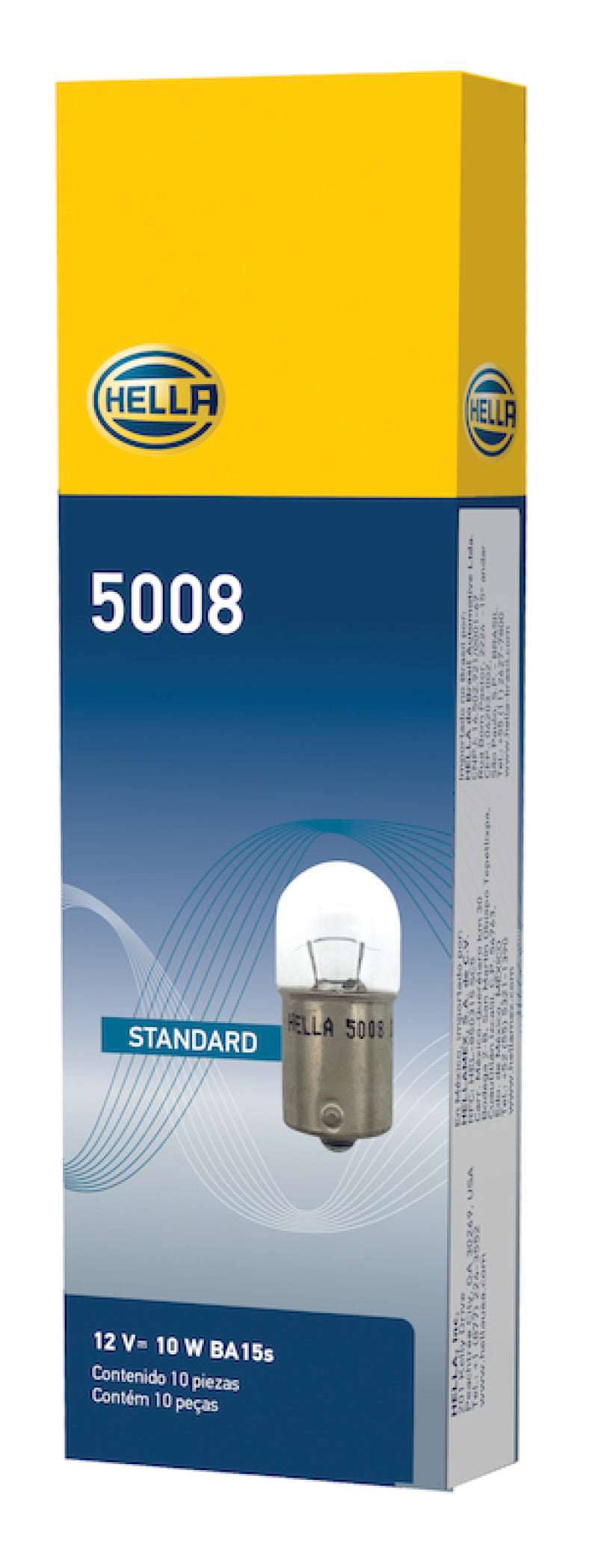 Hella Bulb 5008 12V 10W BA15s B6 Bulbs Hella