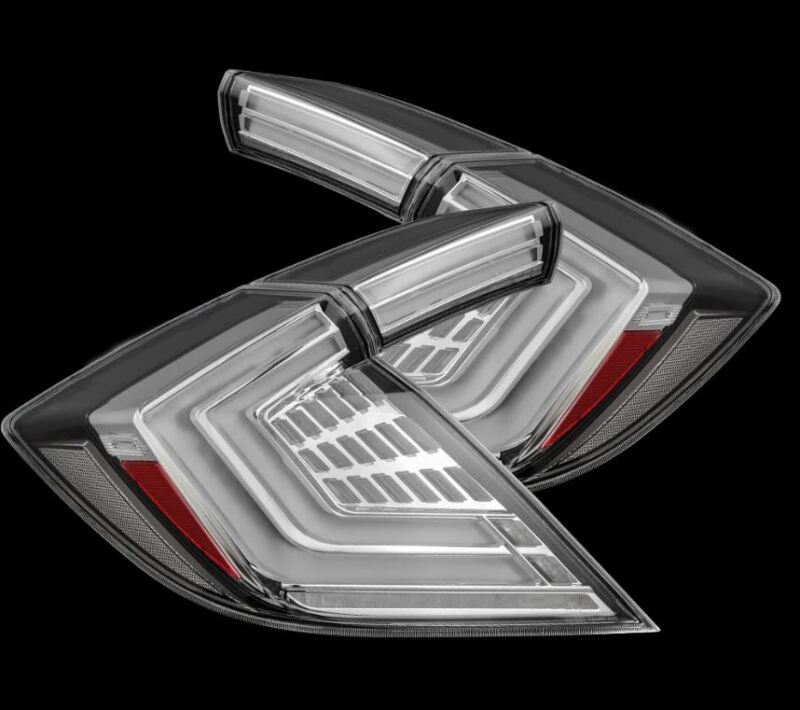 AlphaRex 16-21 Honda Civic Hatchback / Type-R FK8 Nova-Series LED Tail Lights (Pair) - Clear Tail Lights AlphaRex