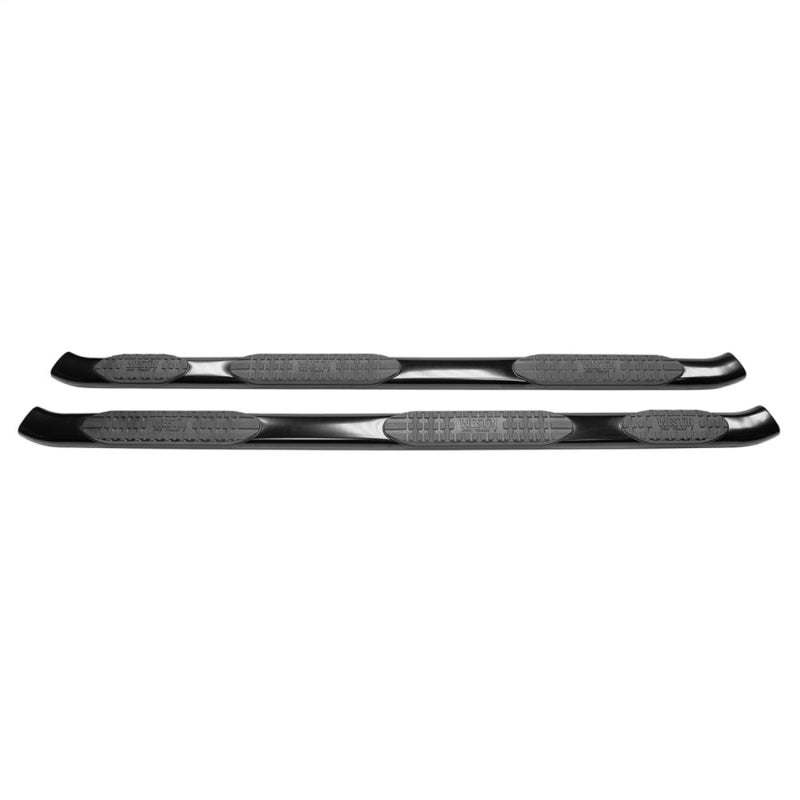 Westin 2015-2018 Ford F-150 SuperCrew (6.5ft Bed) PRO TRAXX 5 WTW Oval Nerf Step Bars - Black Nerf Bars Westin