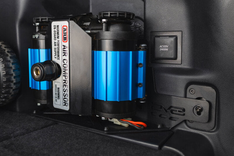 DV8 Offroad 25-26 Toyota 4Runner i-Force MAX Compressor Mount - Micro Texture Black Powder Coat Air Compressors DV8 Offroad