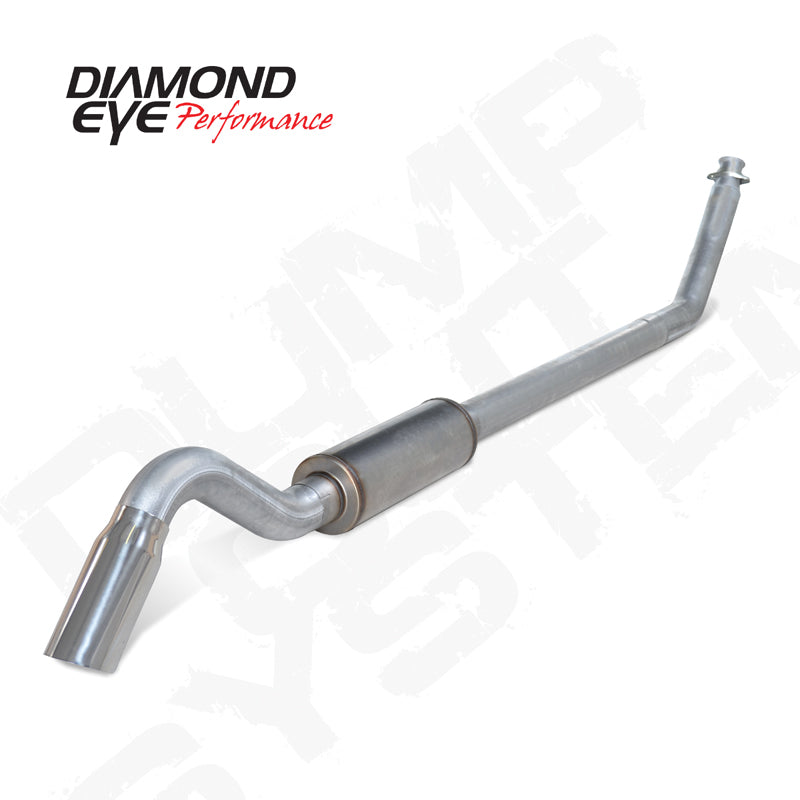 Diamond Eye 4in AL TURBO BACK SGL DUMP OUT 94-02 DODGE INCLUDING TIP Turbo Back Diamond Eye Performance