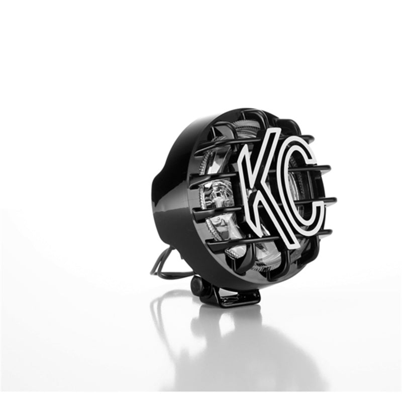 KC HiLiTES Rally 400 4in. Round Halogen Light 55w Spread Beam (Single) - Black Light Bars & Cubes KC HiLiTES