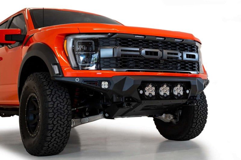 Addictive Desert Designs 2021+ Ford Raptor Bomber Front Bumper w/ 3 Baja Designs LP6 Light Mounts Bumpers - Steel Addictive Desert Designs