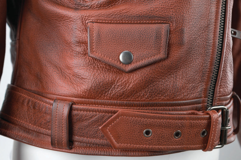 Kuryakyn Leather By River Road Arabian Spice Leather Jacket Red Womens - Small Jackets - Leather Kuryakyn