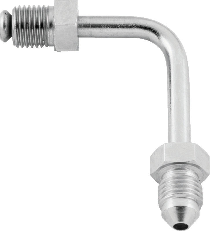 Twin Power Stainless Brake Fitting Male 3/8-24 Inverted Flare to AN-3 Male 90 Adaptor Tube Short Fittings TwinPower