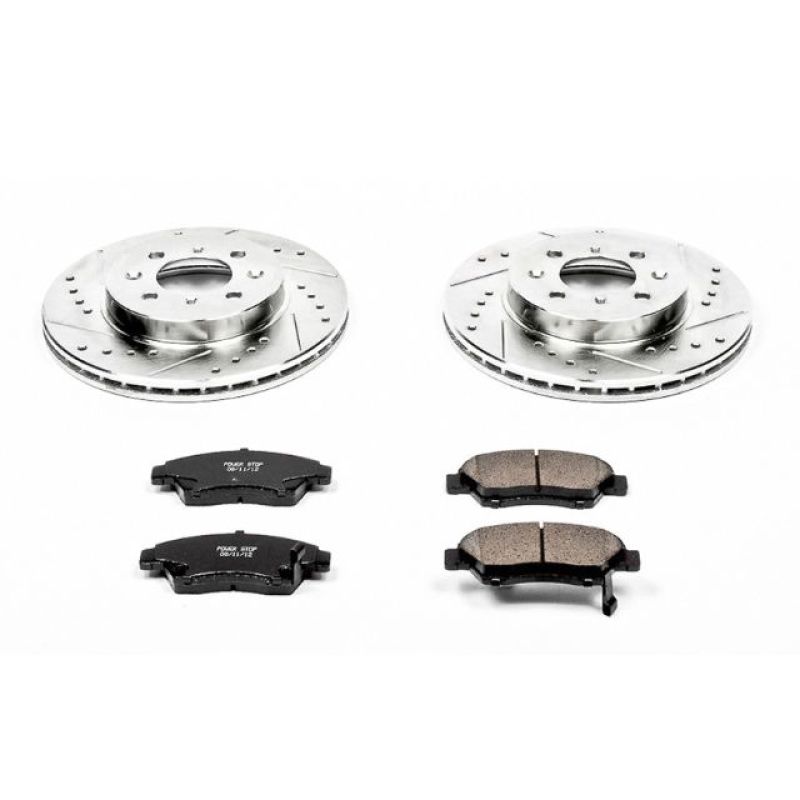 Power Stop 93-95 Honda Civic Front Z23 Evolution Sport Brake Kit Brake Kits - Performance D&S PowerStop