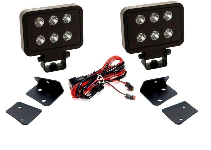Putco 07-18 Jeep Wrangler JK - Qty 2 Luminix 4in Blocks w/ Window brackets Luminix Jeep LED Kits Light Bars & Cubes Putco