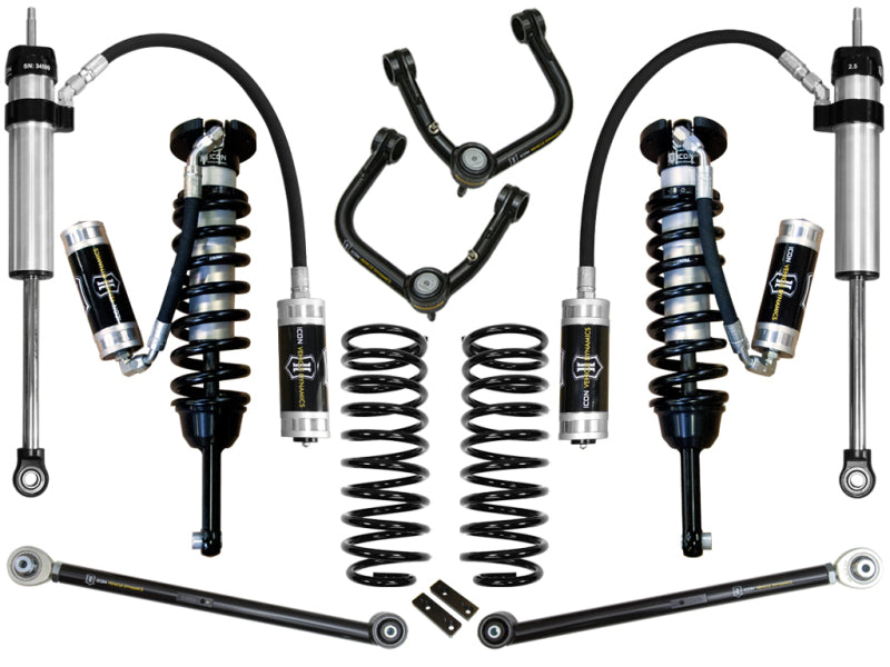 ICON 03-09 Toyota 4Runner/FJ 0-3.5in Stage 5 Suspension System w/Tubular Uca Coilovers ICON