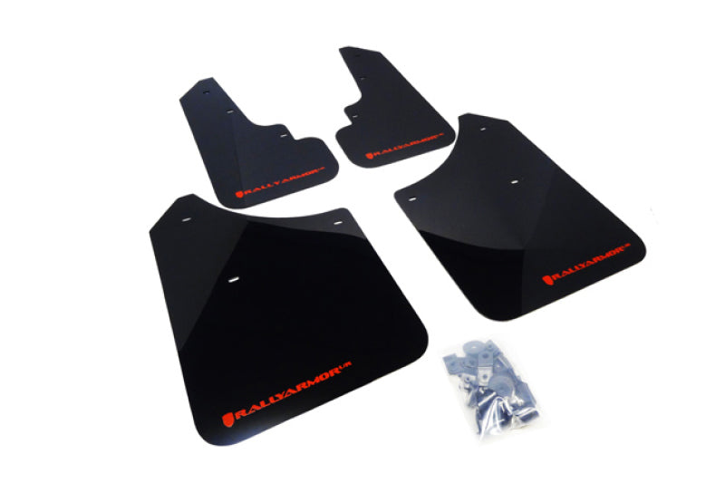 Rally Armor 03-08 Subaru Forester Black UR Mud Flap w/ Red Logo Mud Flaps Rally Armor