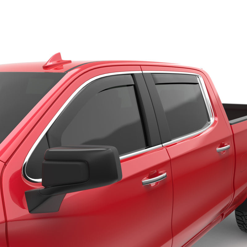 EGR 2019 Chevy 1500 Double Cab In-Channel Window Visors - Matte Wind Deflectors EGR
