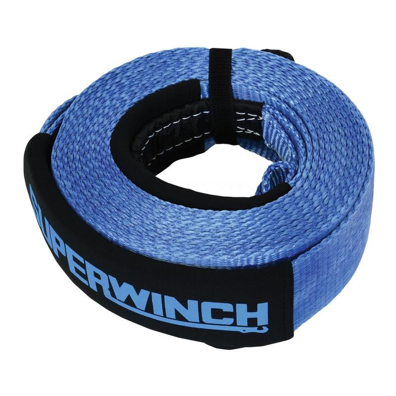 Superwinch Recovery Strap 20000 lbs 2in x 30 ft w/ Reinforced Closed-Loop Ends Tow Straps Superwinch