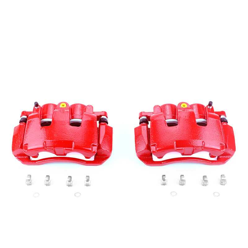 Power Stop 07-09 Chrysler Aspen Front Red Calipers w/Brackets - Pair Brake Calipers - Perf PowerStop