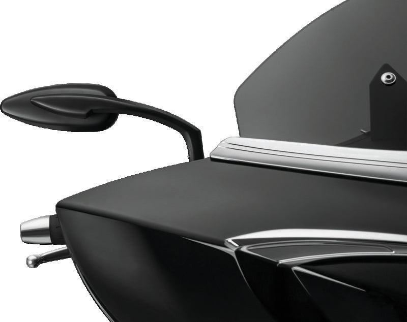 Kuryakyn Teardrop Mirrors Satin Black Rear View Mirrors Kuryakyn