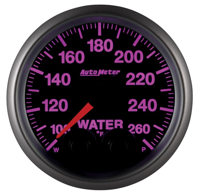 Autometer Elite 52mm 100-260 Degress F Water Temperature Peak and Warn Gauge w/ Electonic Control Gauges AutoMeter