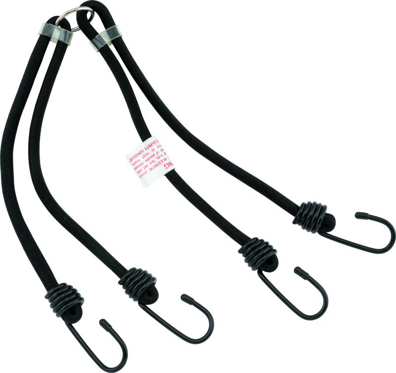 BikeMaster 24in Heavy Duty 4-Hook Bungee - Black Cargo Tie-Downs BikeMaster