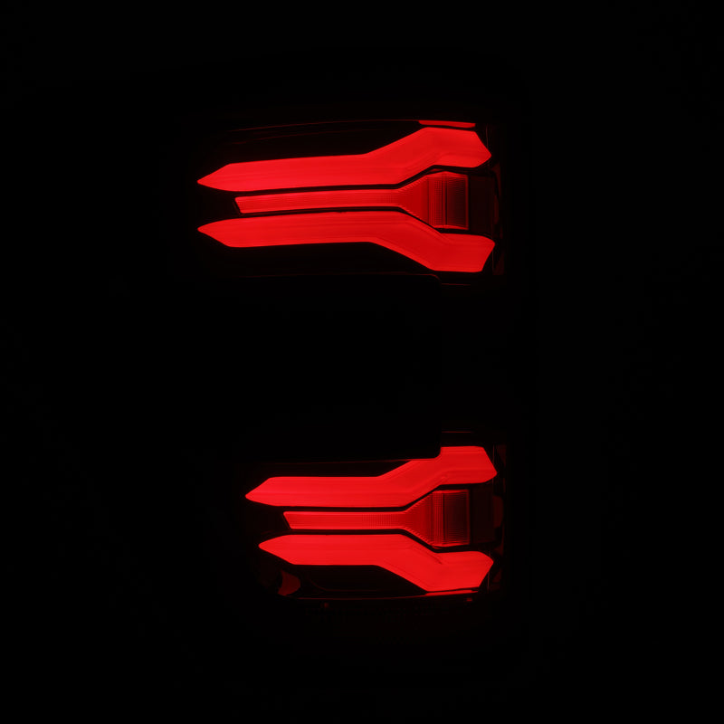 AlphaRex 21-23 Ford F-150 LUXX LED Taillights - Black Red w/ BLIS Tail Lights AlphaRex
